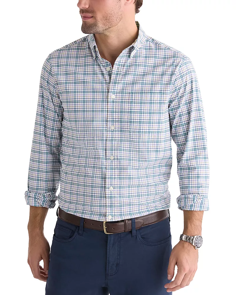 Vineyard Vines Low Country Loden Plaid Relaxed Plaid Shirt