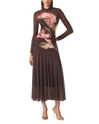 Vivara Mesh Turtleneck Dress