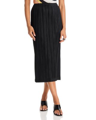 Thicker Bottoms Pleated Midi Skirt 