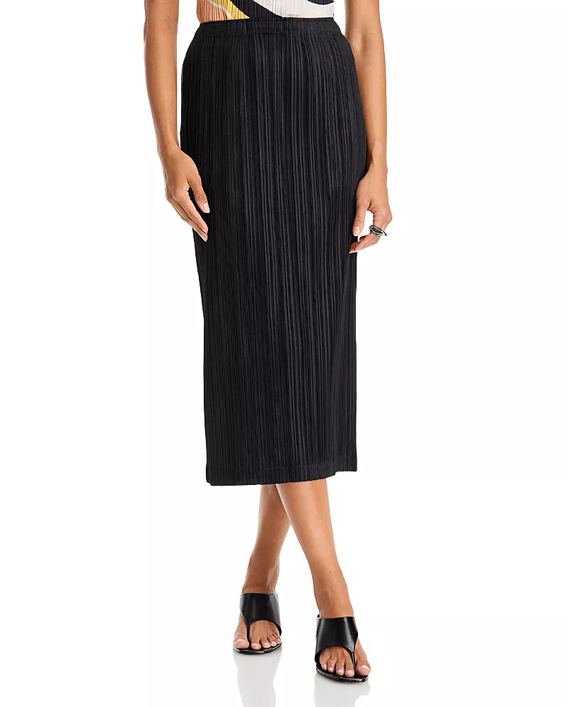 Pleats Please Issey Miyake Thicker Bottoms Pleated Midi Skirt
