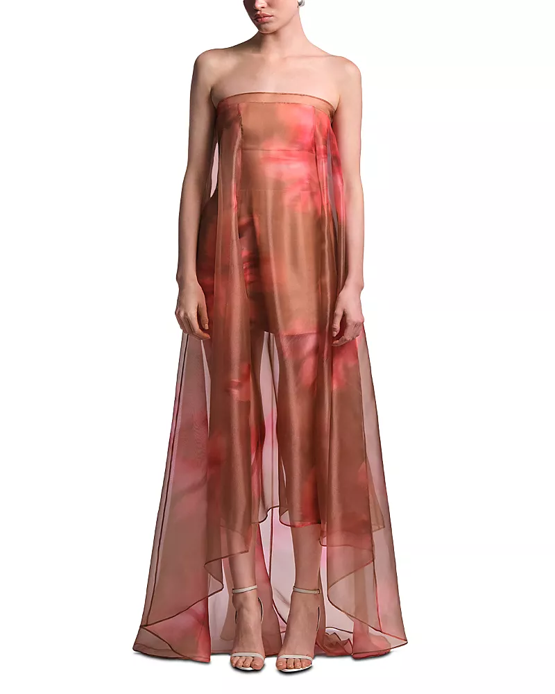 Bcbgmaxazria Annika Strapless High Low Hem Gown
