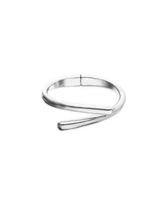  Sterling Silver-Plated Bracelet in the Shape of Crossed Tubes