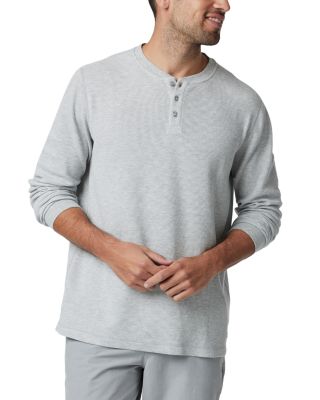 Vuori Waffle Cotton Blend Henley Shirt