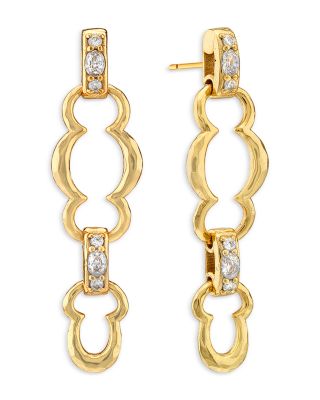 Capucine De Wulf Maharani Cubic Zirconia Grande Double Drop Earrings
