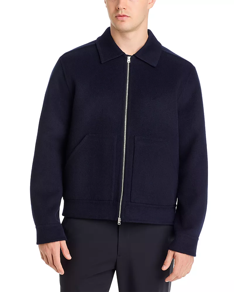 Madewell Wool Blend Solid Zip Jacket