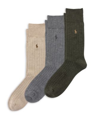 Men's Soft Touch Rib Slack Crew Socks, Pack of 3