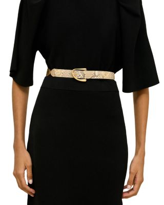 Ailani Embossed Leather Swivel Belt