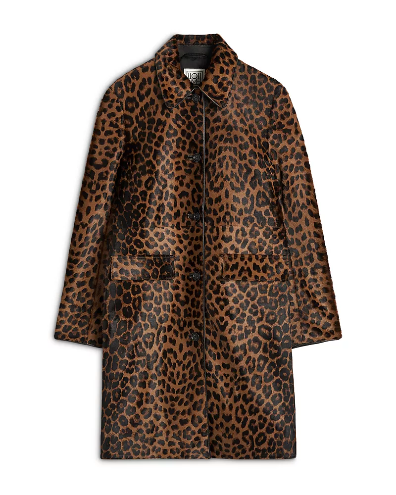 Toteme Leather Textured Coat