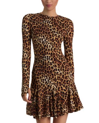 Alice and Olivia Wendy Fit & Flare Godet Mini Dress