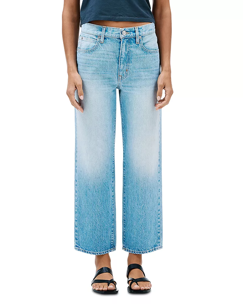 Slvrlake Hunter Mid Rise Straight Jeans in Two Hearts