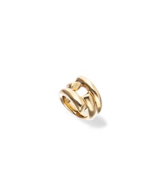   Gold-Plated Ring with Open Tubes