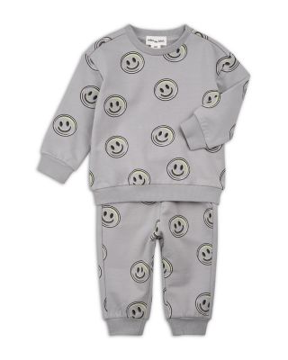 Boys' Smile Face Print Sweatshirt & Jogger Pants Set - Baby