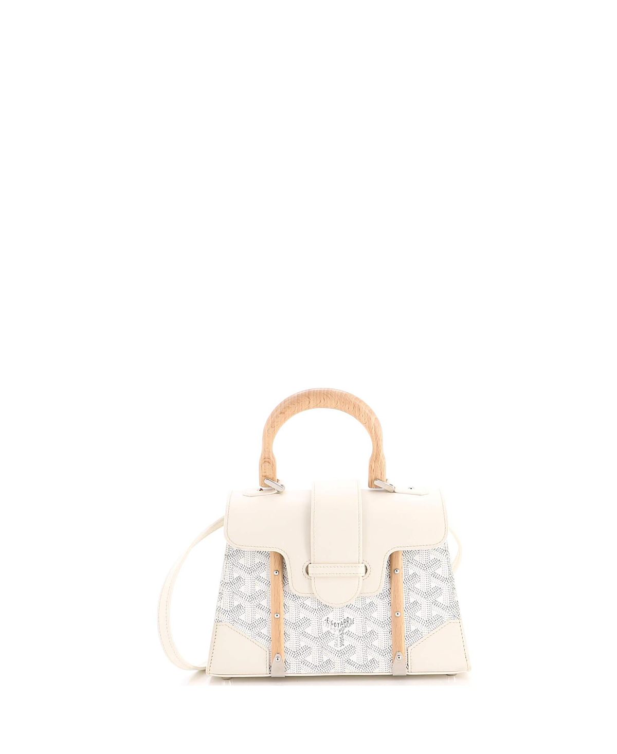 Pre-Owned Goyard Mini Structured Saigon Top Handle Bag Coated Canvas with Leather