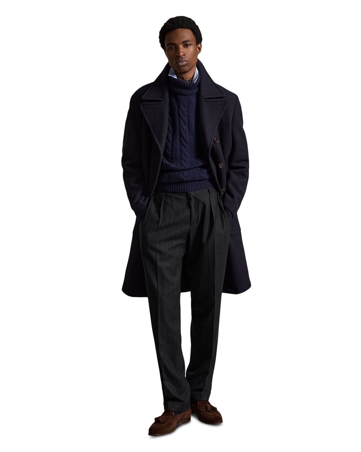 Polo Ralph Lauren Double Breasted Topcoat in Navy