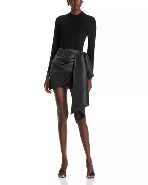 Tedda Mixed Media Mini Dress