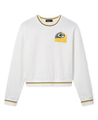  Women's NFL Green Bay Packers Cropped Striped Rib Fleece