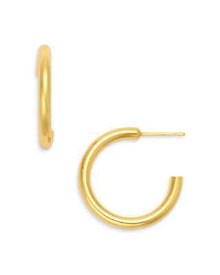 Small Tubular C Hoop Earrings - Exclusive 