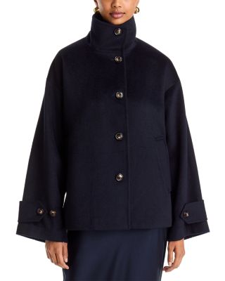 Melton Button Front Coat - thumbnail 3