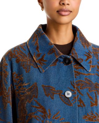 Faded Jacquard Denim Jacket - thumbnail 4