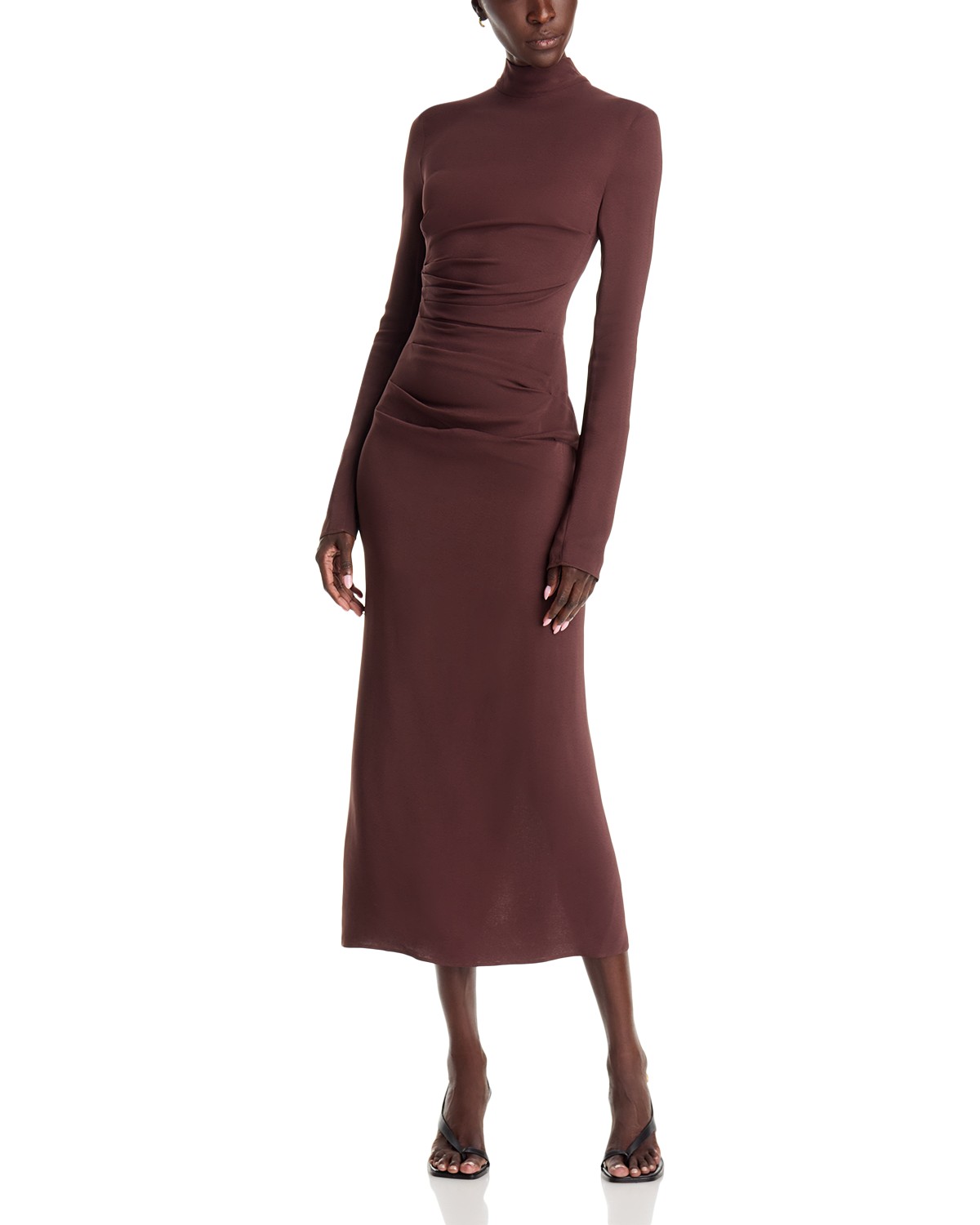 Tove Eris Turtleneck Midi Dress in Aubergine