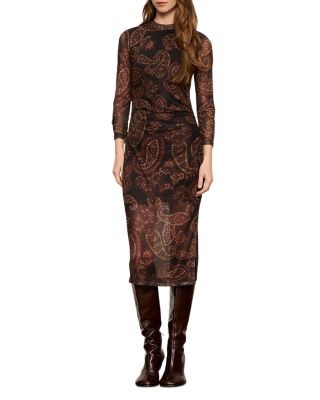 Easy Autumn Printed Mesh Dress