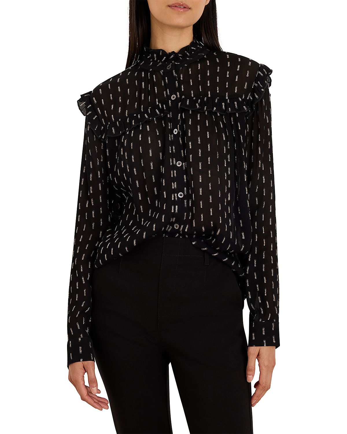 Nic+Zoe Mayfair Nights Chiffon Shirt