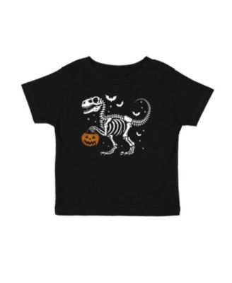 Boys' Dinosaur Skeleton Halloween Short Sleeve T-Shirt - Little Kid, Big Kid