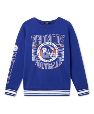  Unisex NFL Denver Broncos Striped Rib Crew Fleece