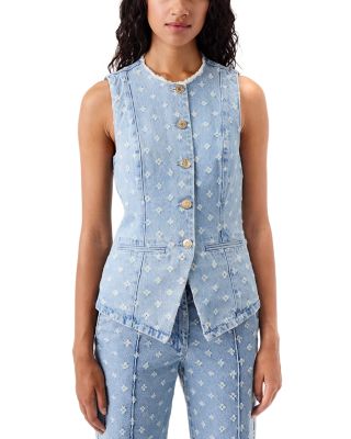 Tressé Tresse Cuarington Cotton Washed Canvas Vest In Blue