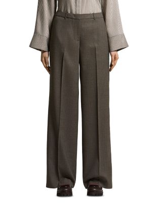 Peserico Micro Pattern Flannel Palazzo Pants