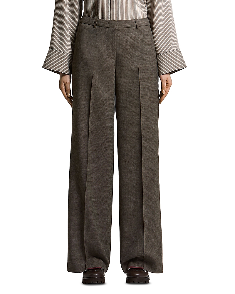 Peserico Micro Pattern Flannel Palazzo Pants