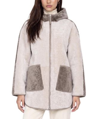 Gorski Textured Shearling Lamb Parka