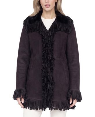 Gorski Merino Shearling Lamb Jacket with Fringes