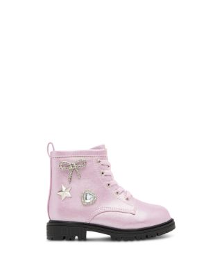 Girls' Thiggins Rhinestone Embellished Combat Boots – Toddler, Little Kid