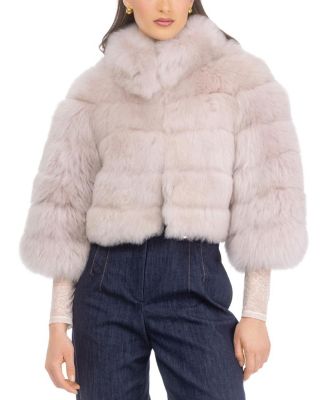  Merinillo Shearling Lamb Bolero with Cropped Sleeves