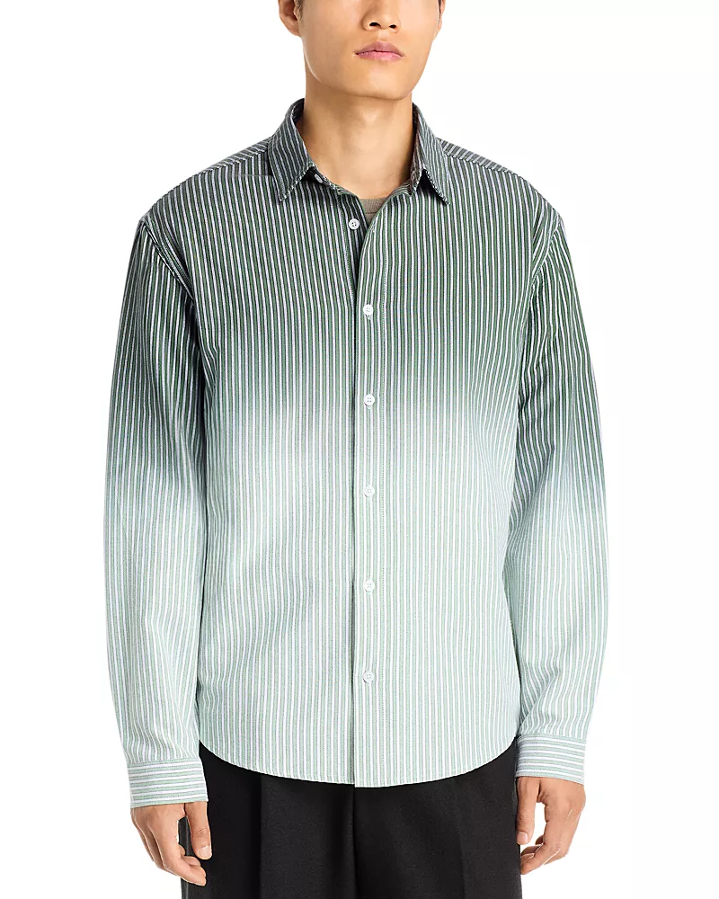 Pleasures Fade Cotton Blend Button Up Shirt