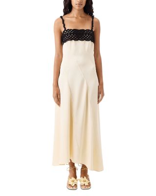 Square Neck Bias Cut Slip Dress