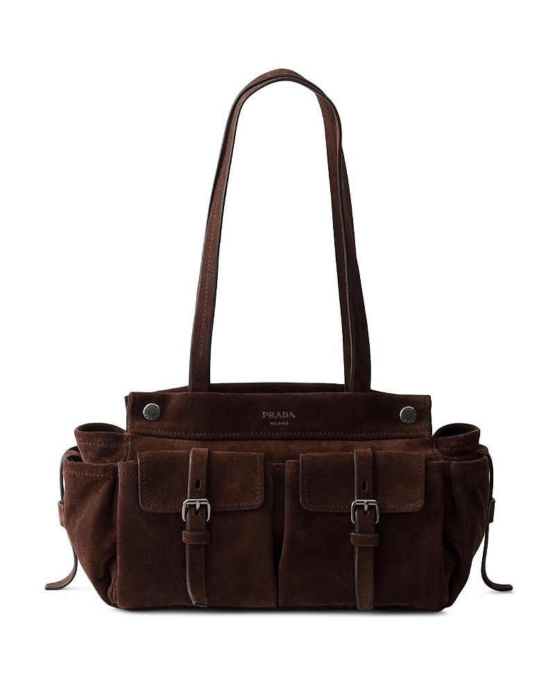 Prada Medium Suede Tote Bag