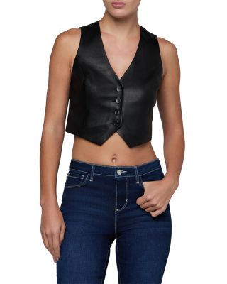 Jianna Short Leather Vest