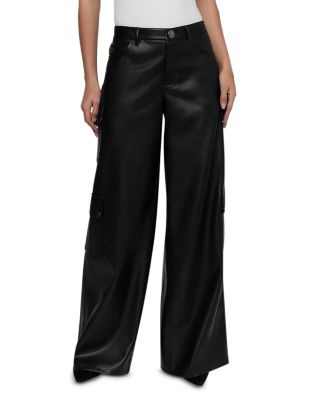 L'Agence Isolde Faux Leather Cargo Pants
