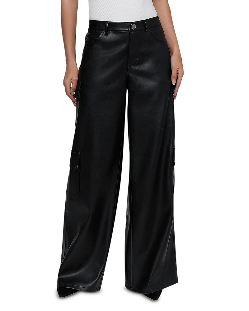 L'Agence Isolde Faux Leather Cargo Pants