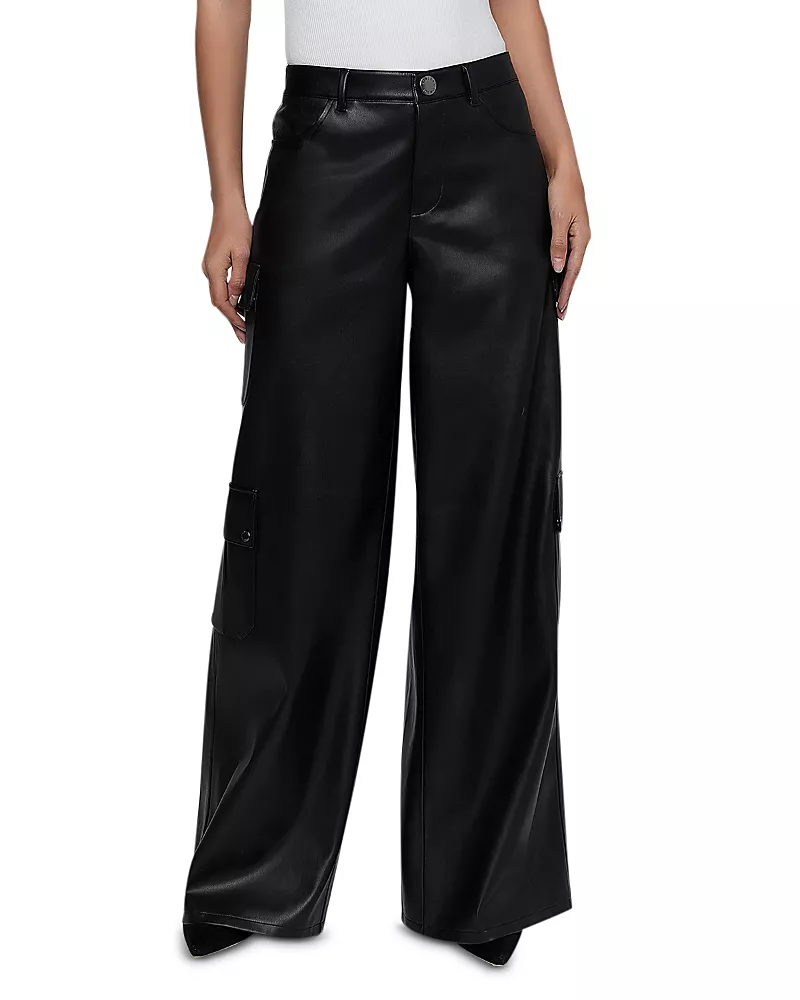 L'Agence Isolde Faux Leather Cargo Pants