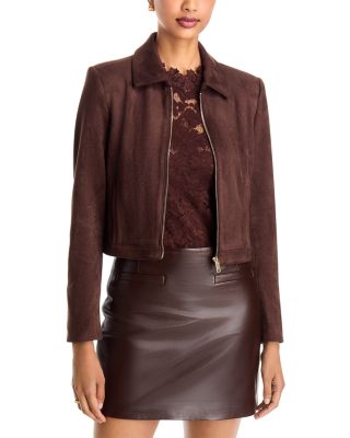 Lola Faux Suede Zippered Jacket