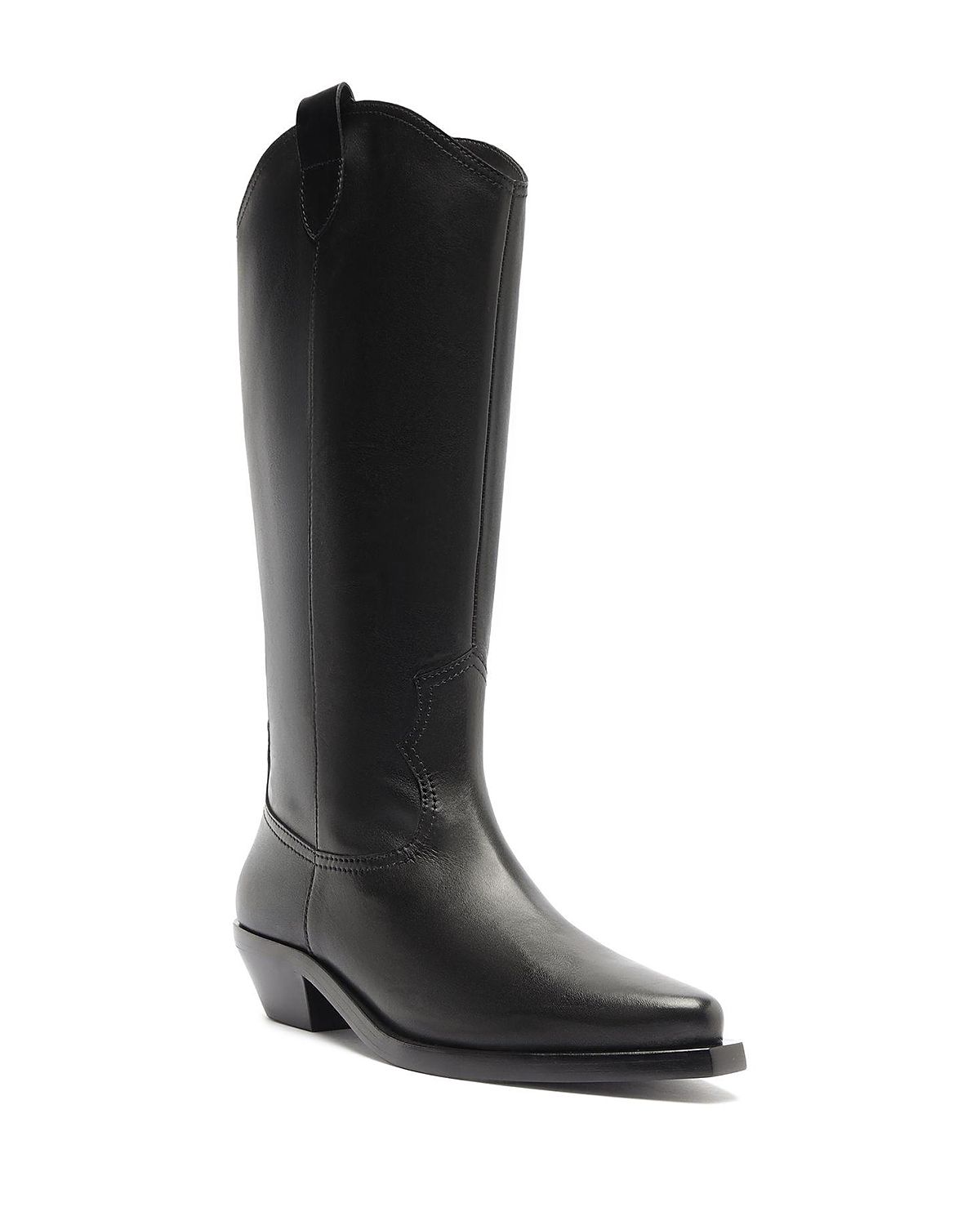 Schutz Women's Nash Up Wide Calf Leather Western Boots