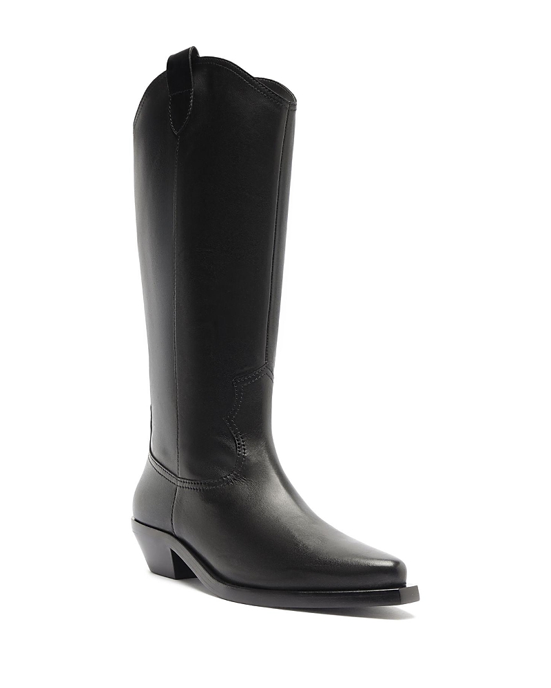 Schutz Women's Nash Up Wide Calf Leather Western Boots