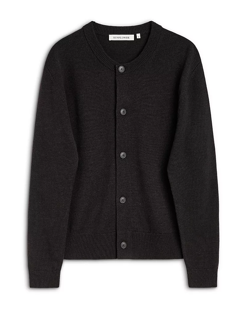 Sunflower Moon Wool Knit Button Cardigan Sweater