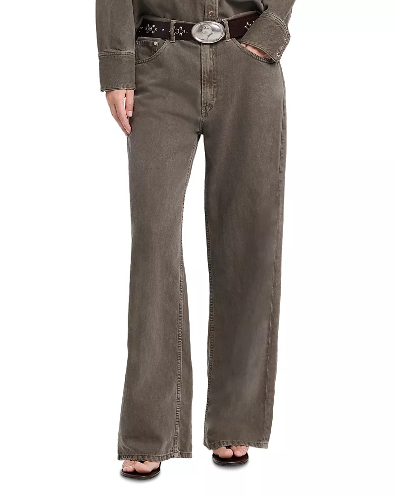 Twp Song Sung Mid Rise Relaxed Wide Leg Jeans in Slate