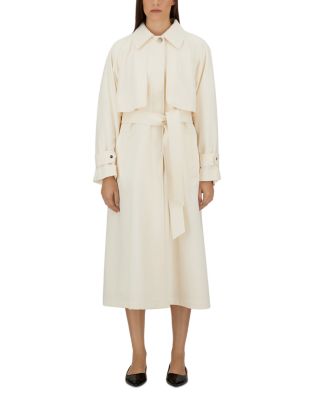 Crinkled Belted Trench Coat
