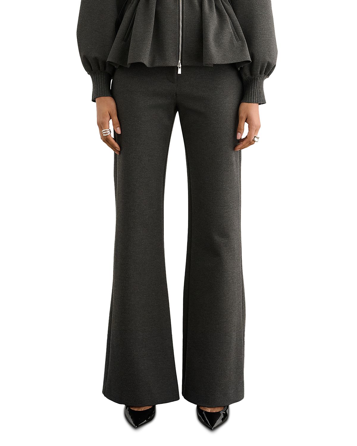 Toccin Gaia Mid Rise Flare Leg Pants
