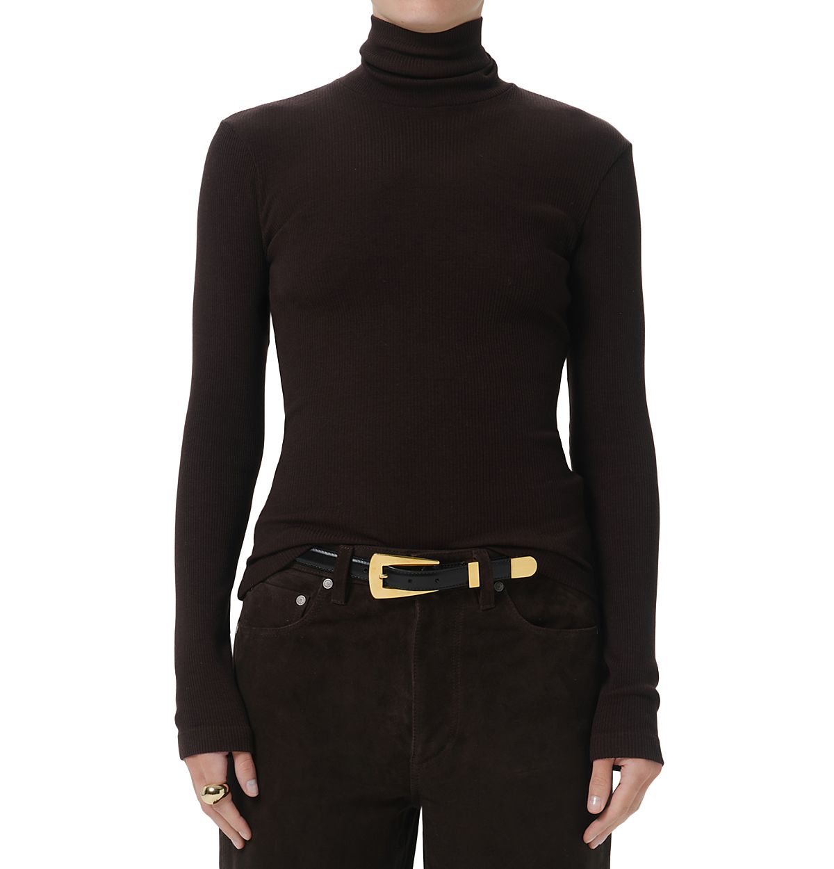 Citizens of Humanity Caradene Turtleneck Rib Knit Tee